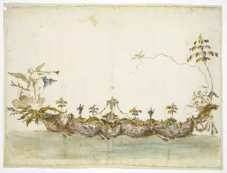 Design for a bissona, or a ceremonial gondola, by Francesco Guardi, 1735