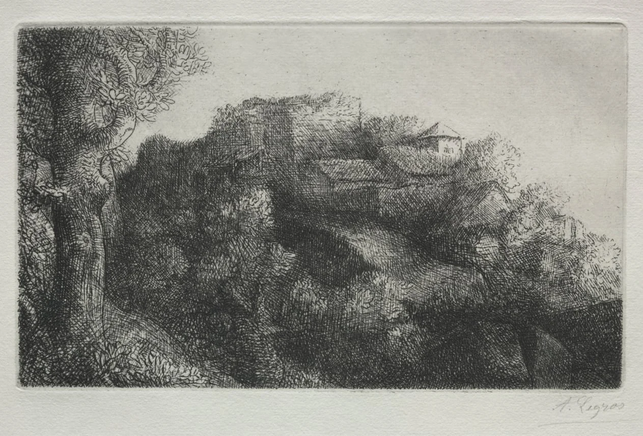 Landscape (with buildings), detail