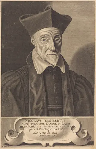 Nicolas Ysambert, by Michel Lasne, ink, 1642