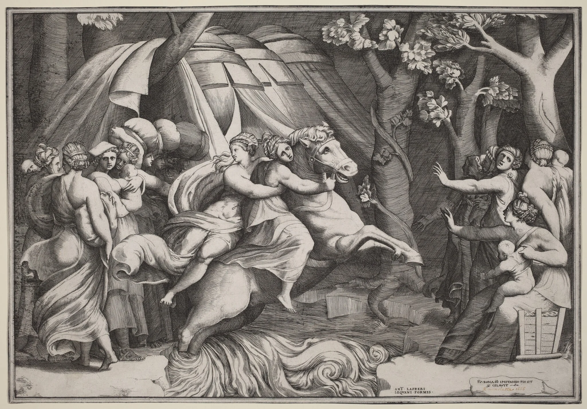 Clelia Crossing the Tiber, detail