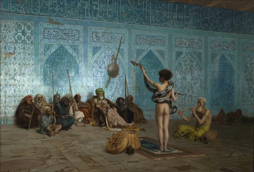 The Snake Charmer, by Jean Léon Gérôme, oil, 1890