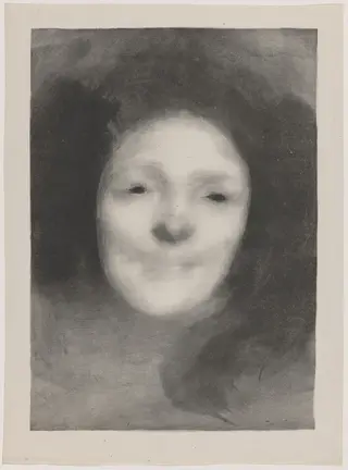 Étude de femme (Study of a Woman), by Eugène Carrière, ink, 1894