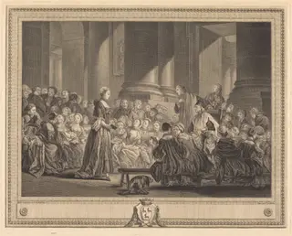 Le catechisme, by Pierre Etienne Moitte, ink, 1777
