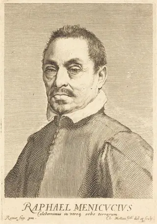 Raffaello Menicucci, by Claude Mellan, ink, 1643