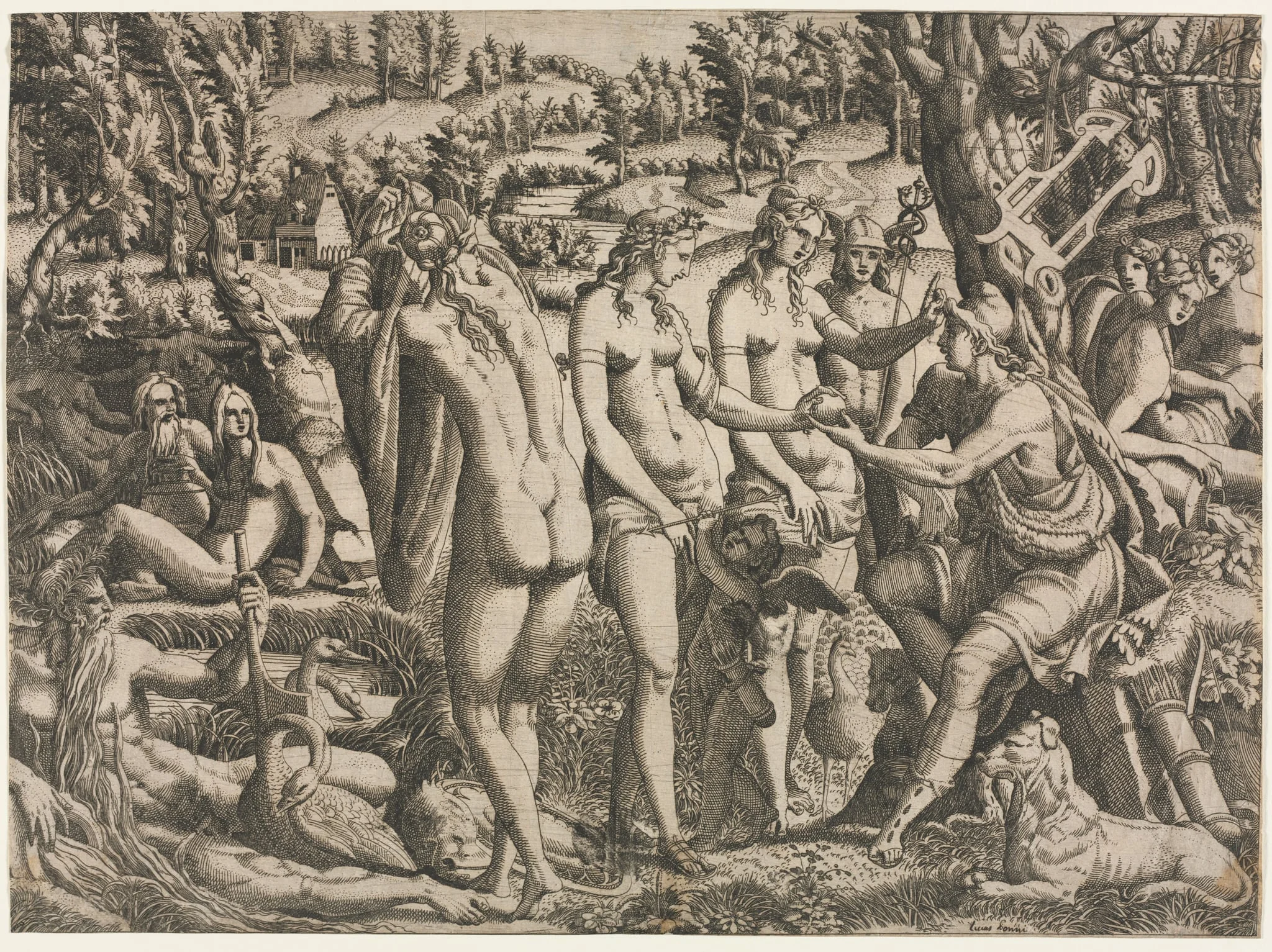 The Judgment of Paris, detail