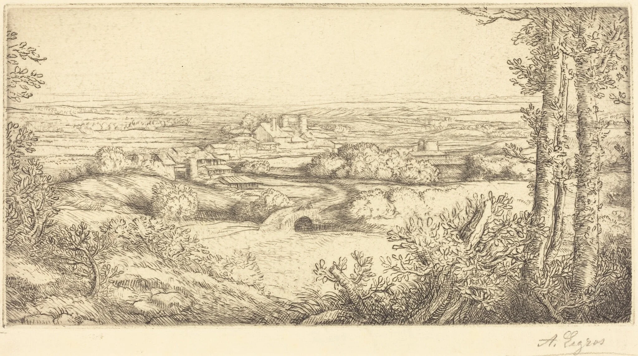Valley in Bourgogne (Une vallee en Bourgogne), detail