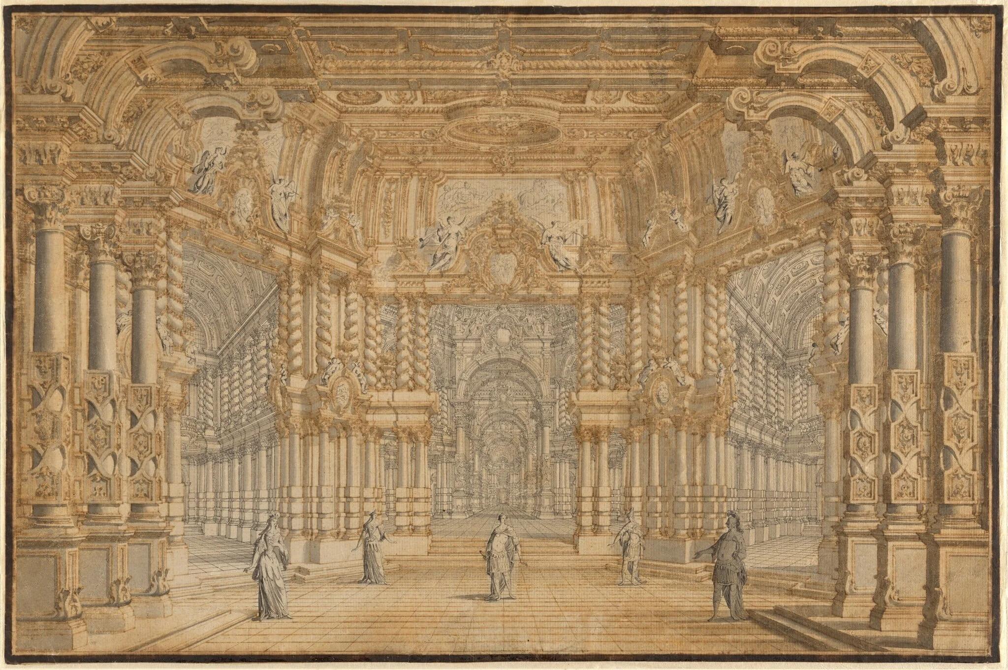 A Stage Design for an Opera with Actors, detail