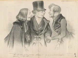 Mon cher ami, je vous présent Monsieur..., by Honoré Daumier, ink, 1838