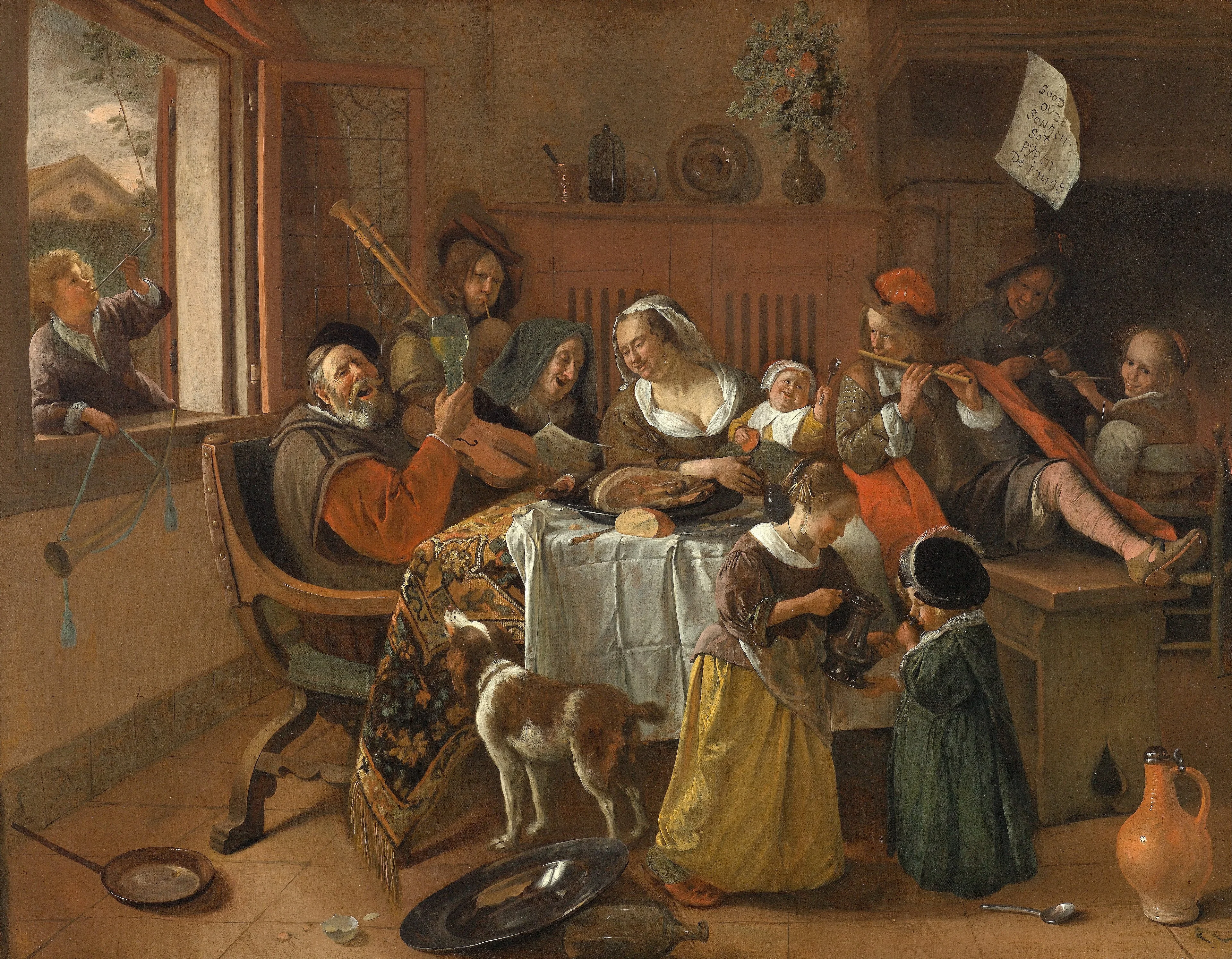 The Happy Family, detail