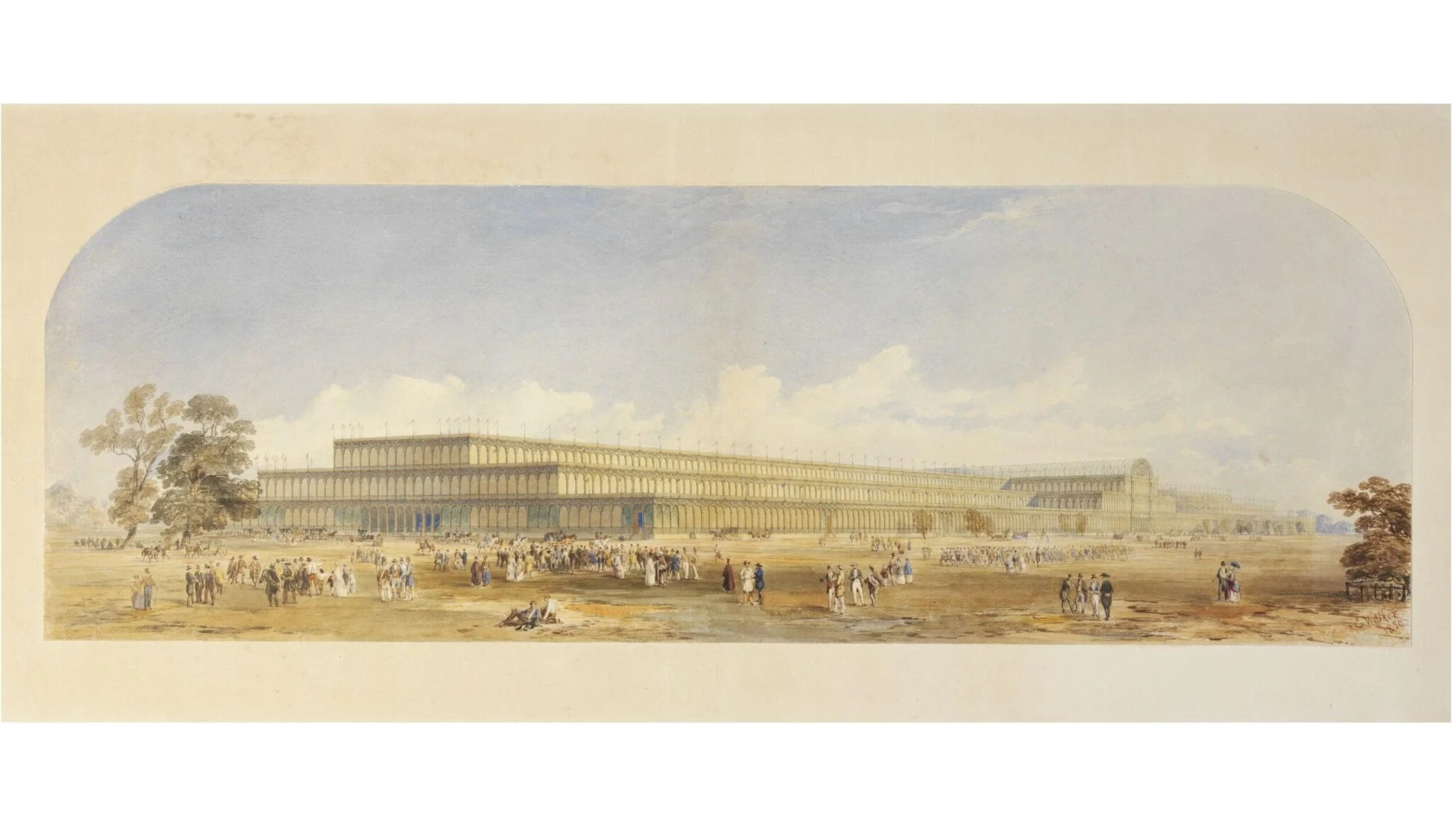 A View of Crystal Palace in Hyde Park, detail