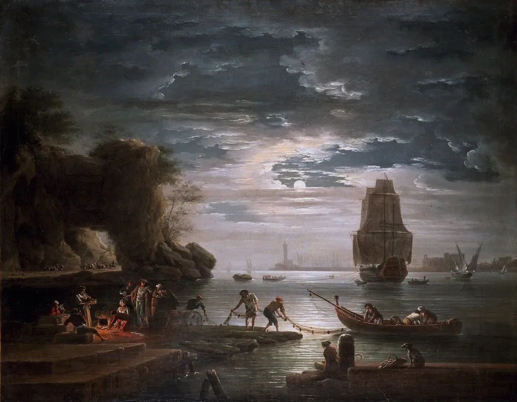 The Night, by Claude-Joseph Vernet, oil, 1750