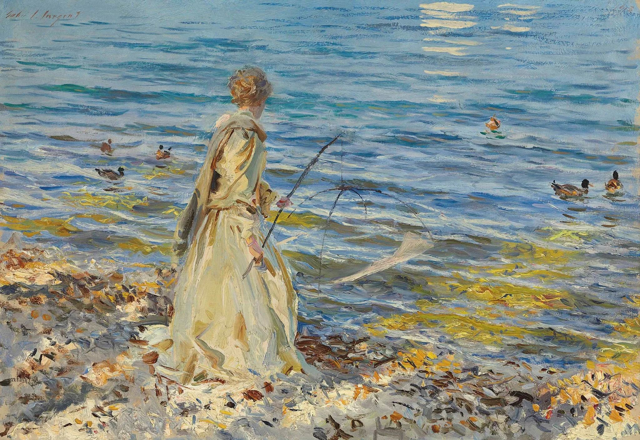 Girl Fishing, detail