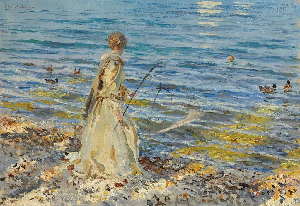 Girl Fishing, by John Singer Sargent, oil, 1913