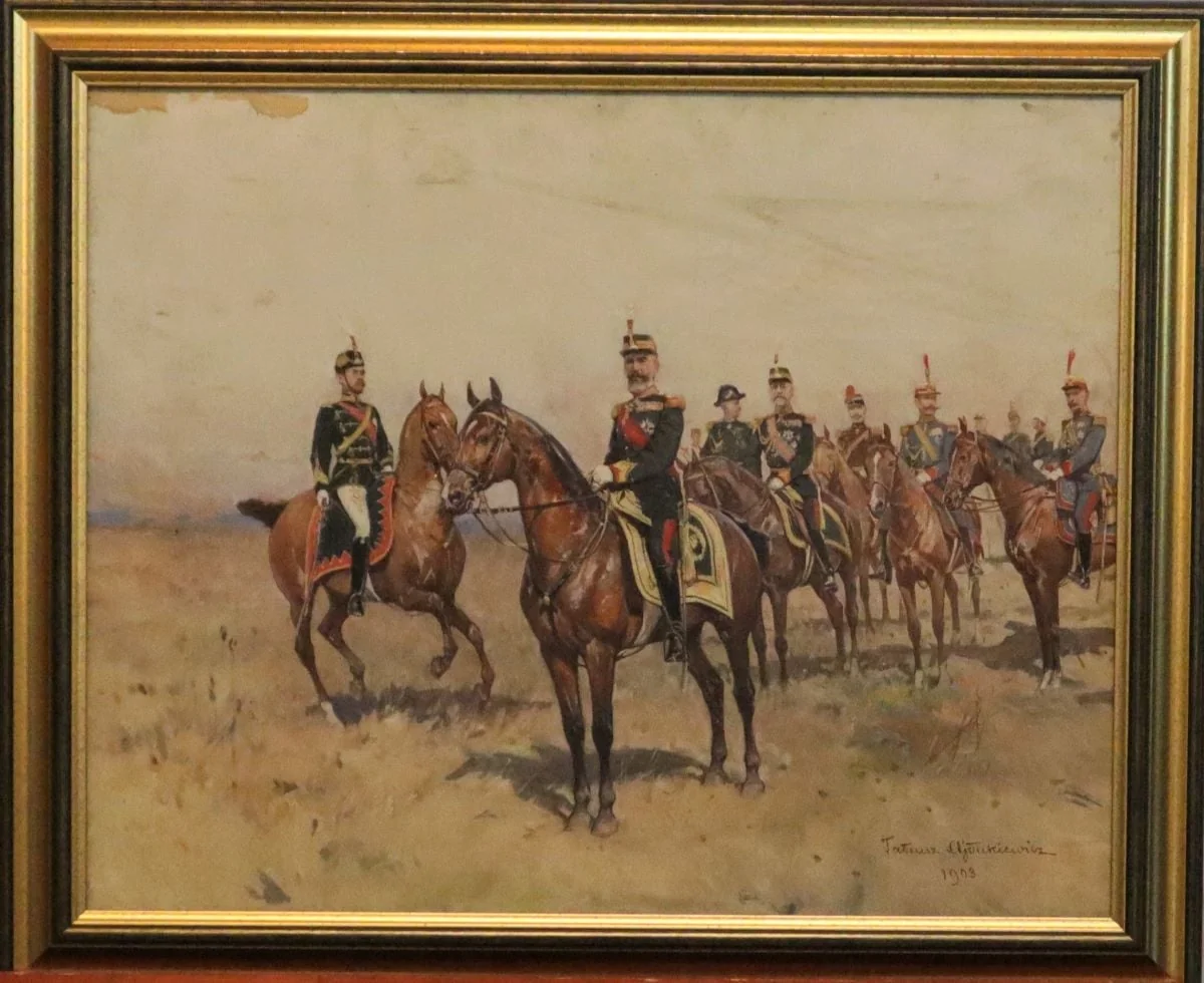 Regele Carol I, Prințul Ferdinand și Statul Major 1903, detail
