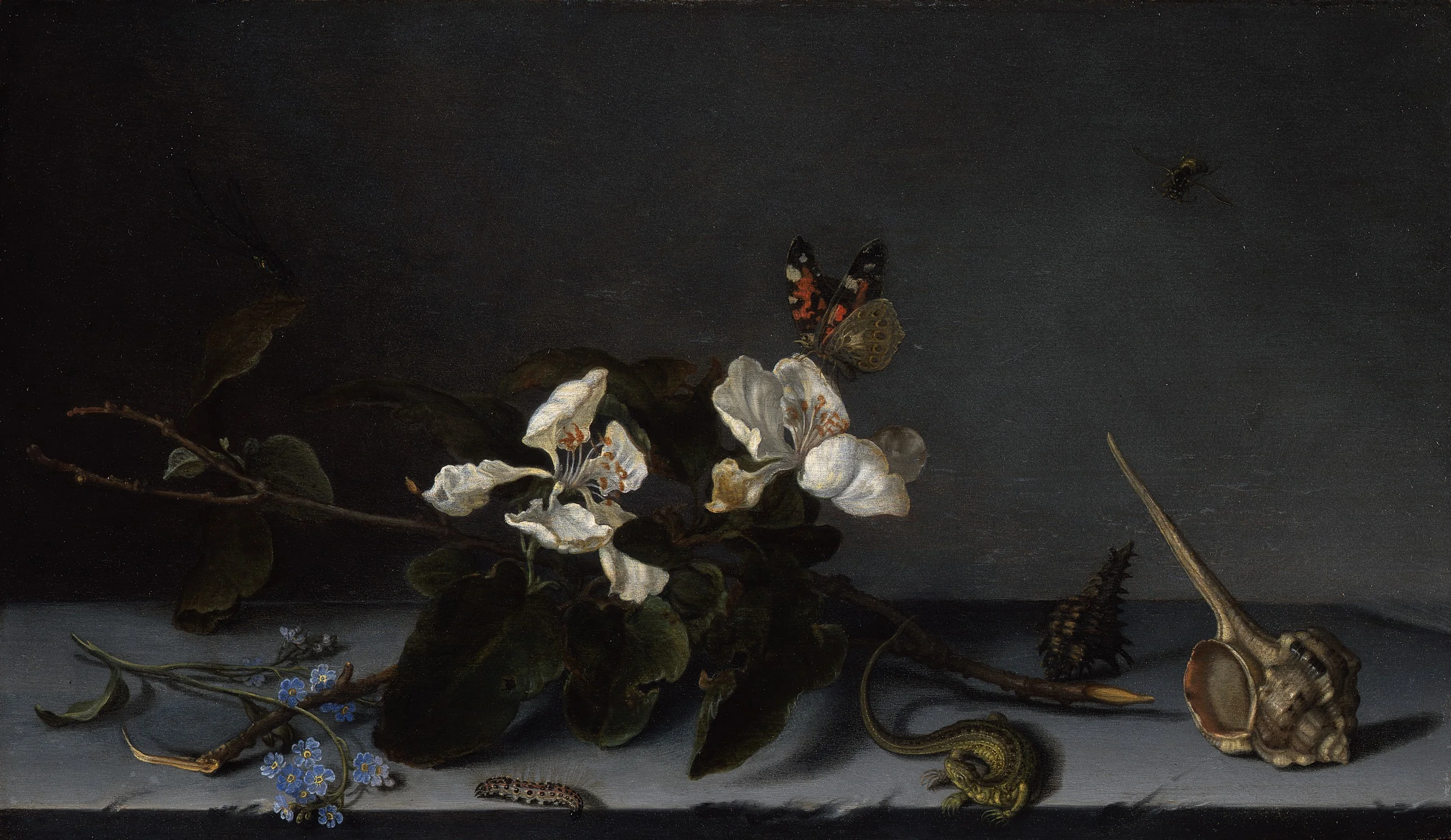 Still Life with Apple Blossoms, detail