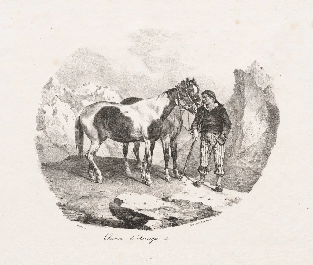 Chevaux d' Auvergne, by Théodore Géricault, 1822