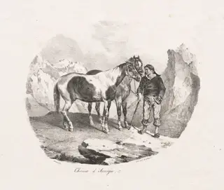 Chevaux d' Auvergne, by Théodore Géricault, 1822