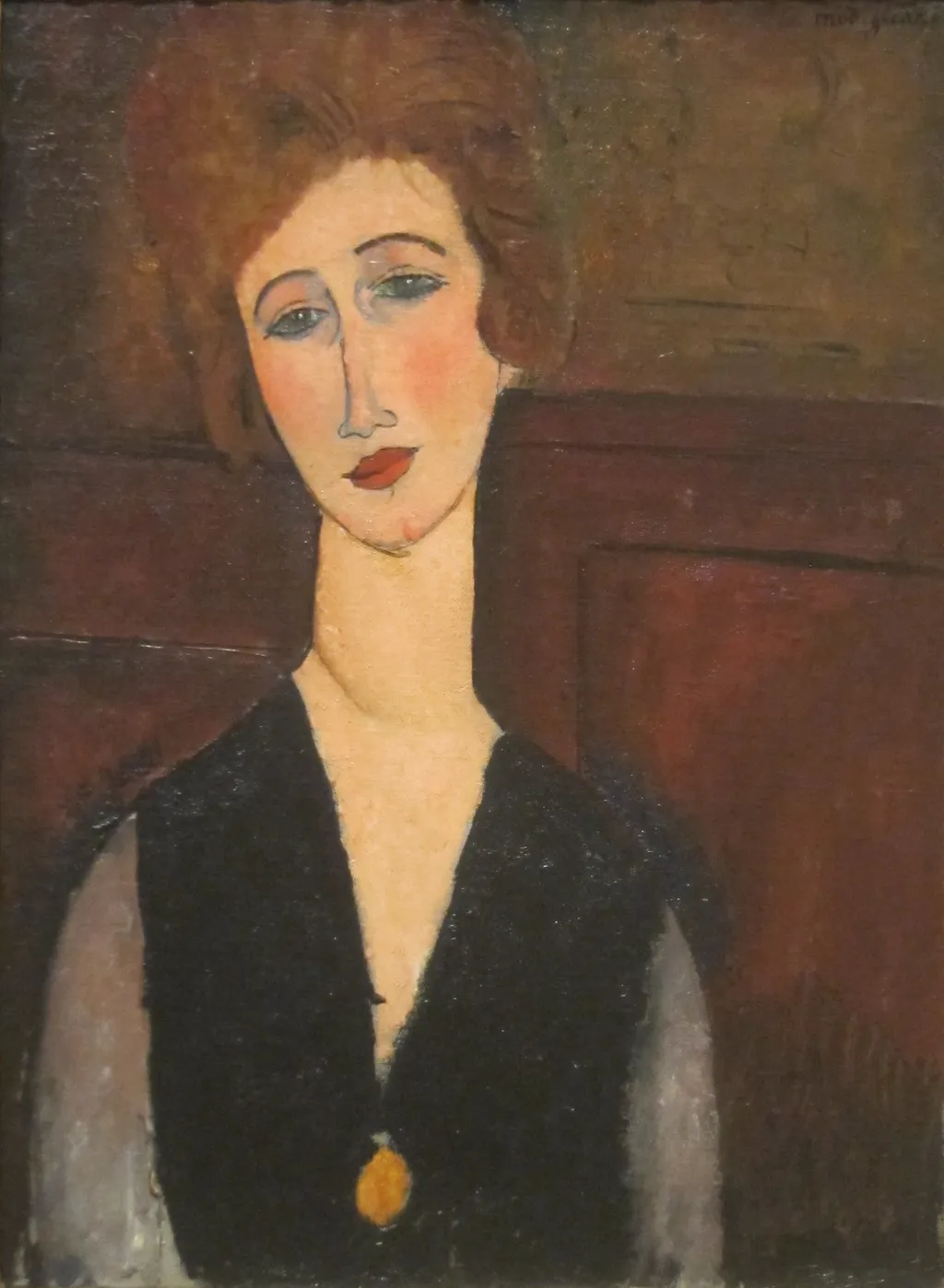 Portrait of a Woman, by Amedeo Modigliani, oil, 1917