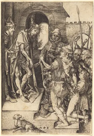 Ecce Homo, by Martin Schongauer, ink, 1480