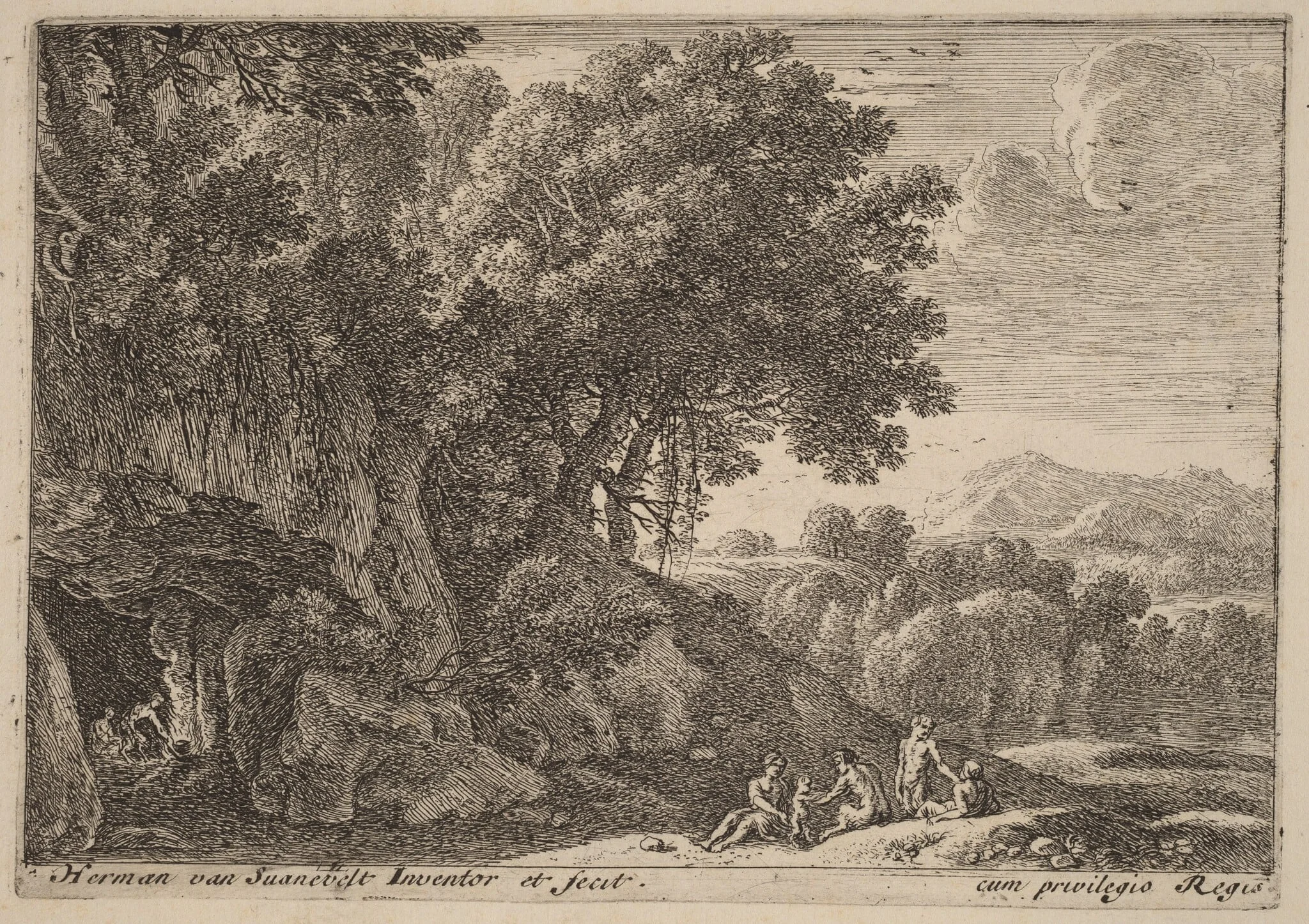 Satyrs around a Fire, detail