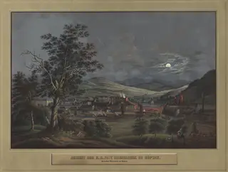 View of the K. K. Private Iron Factory in Zöptau, by Carl Julius Rieden, 1850