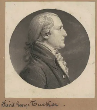 Saint George Tucker, by Charles B. J. Févret de Saint-Mémin, ink, 1808