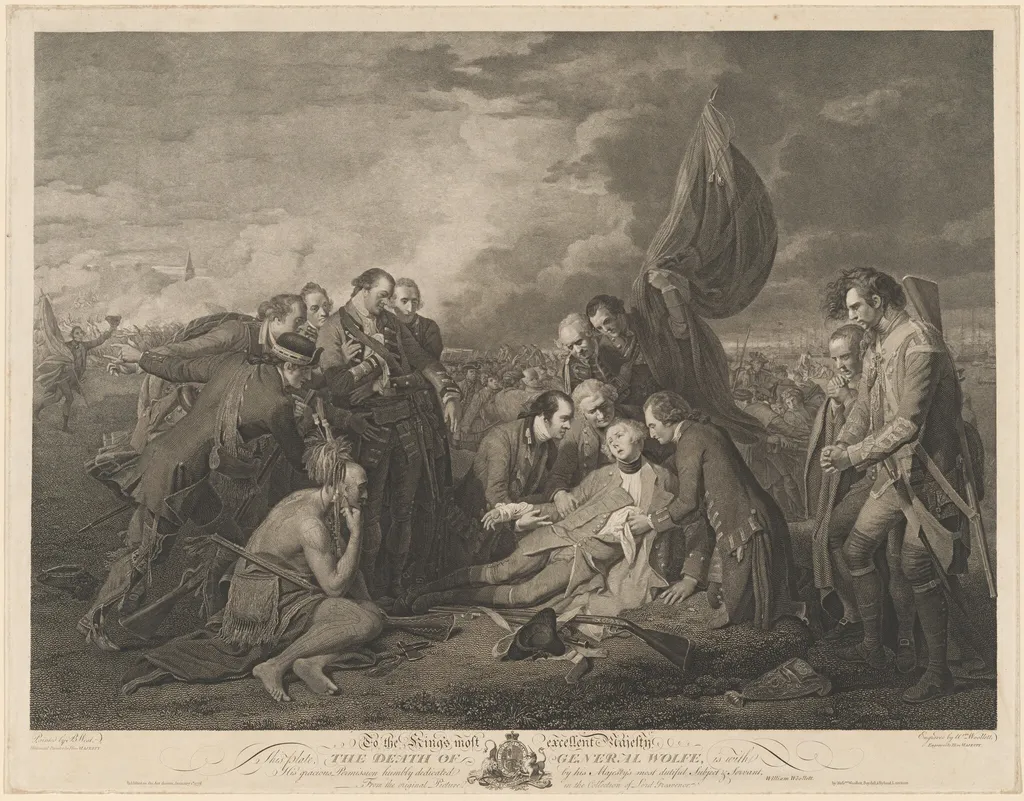 The Death of General Wolf, by William Woollett, ink, 1776