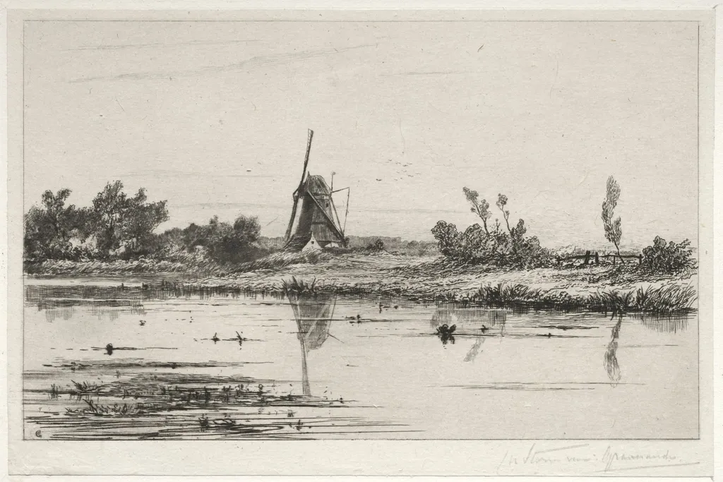 Le bord au Gein, by Charles Nicolas Storm van 's-Gravesande, 1891