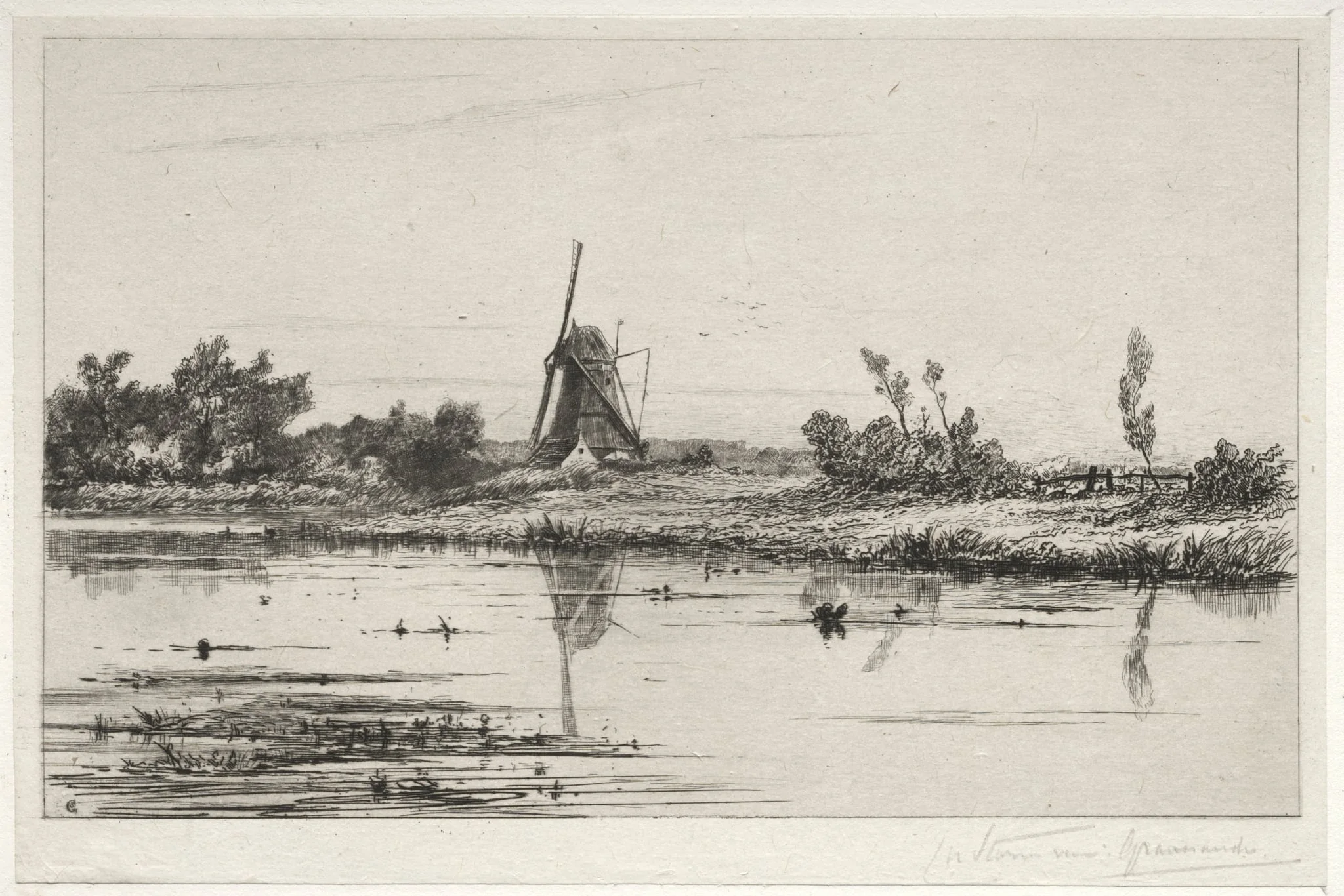 Le bord au Gein, detail