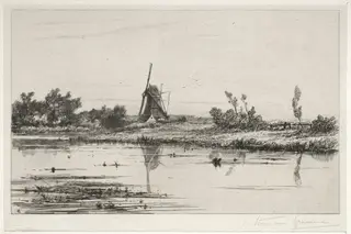 Le bord au Gein, by Charles Nicolas Storm van 's-Gravesande, 1891