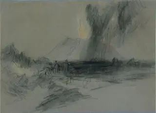 Study of the eruption of Mount Vesuvius, by Clarkson Frederick Stanfield, watercolor, 1820