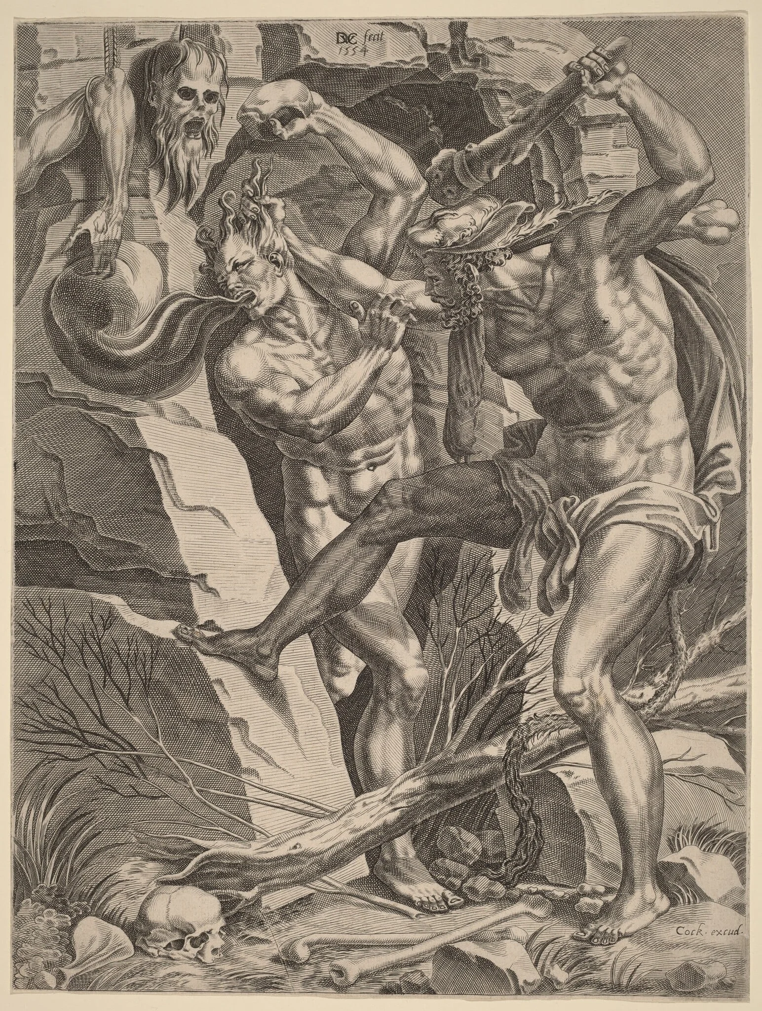 Hercules Killing Cacus, detail