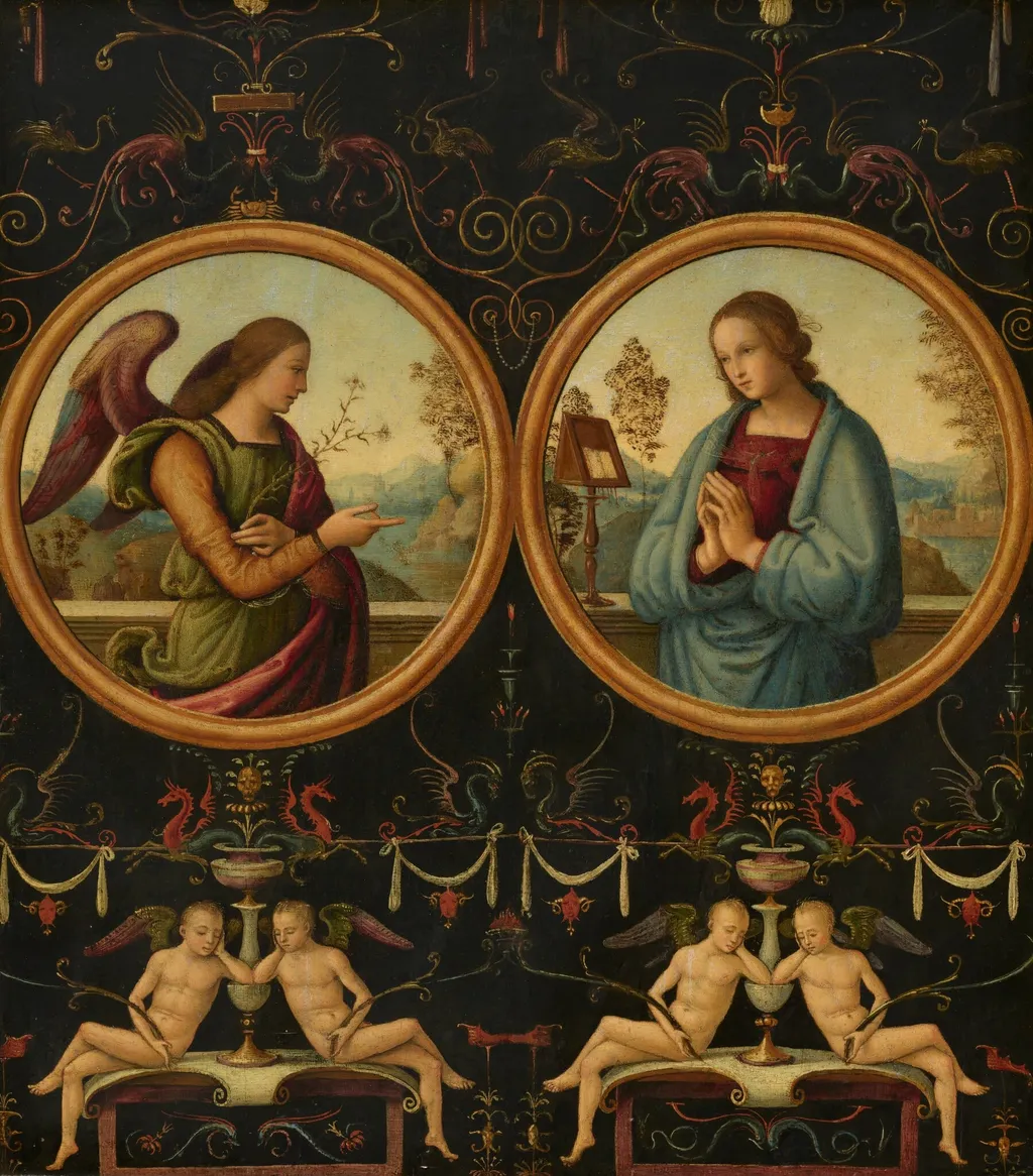 The Annunciation, by Giannicola di Paolo, oil, 1512