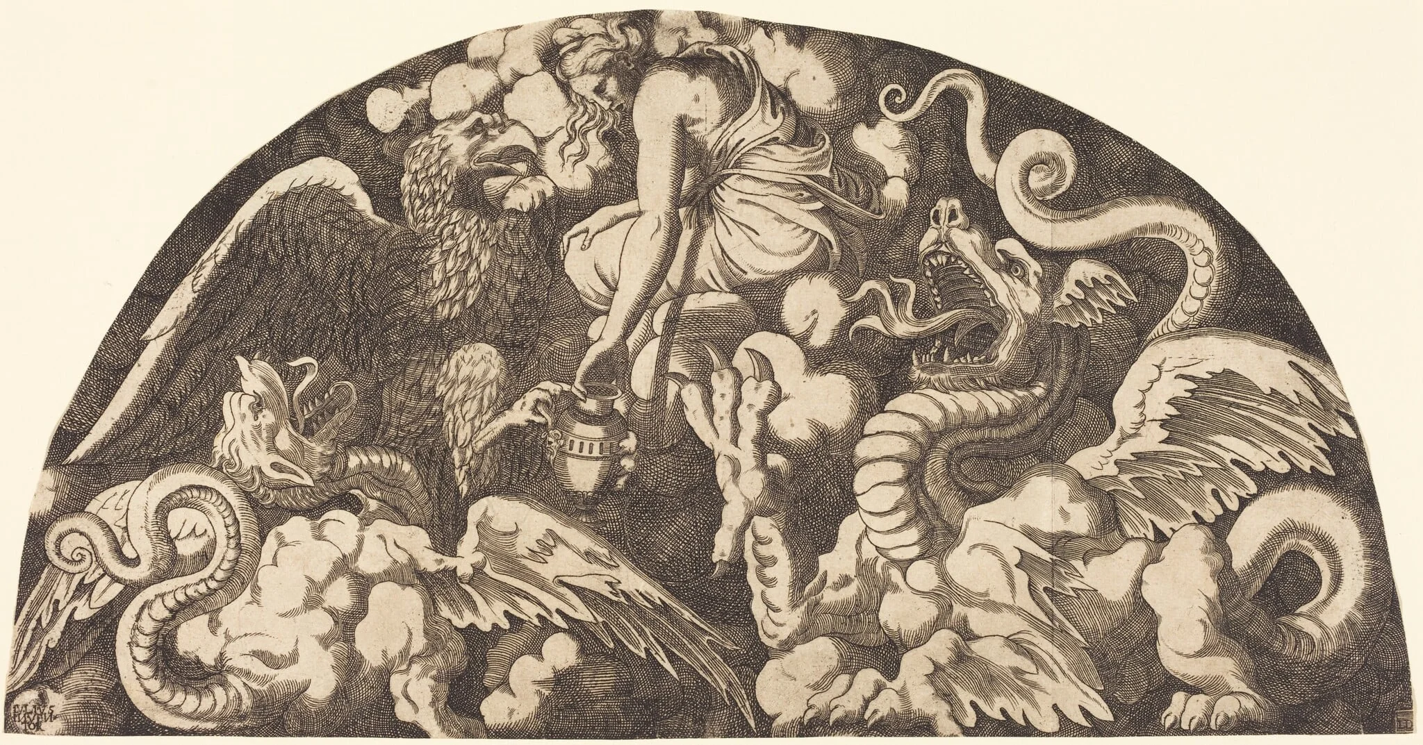 Jupiter Bringing Water of the Styx to Psyche, detail