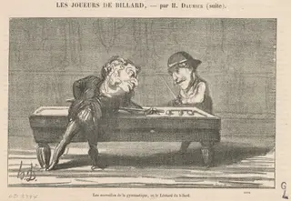 Les merveilles de la gymnastique ..., by Honoré Daumier, ink, 1865