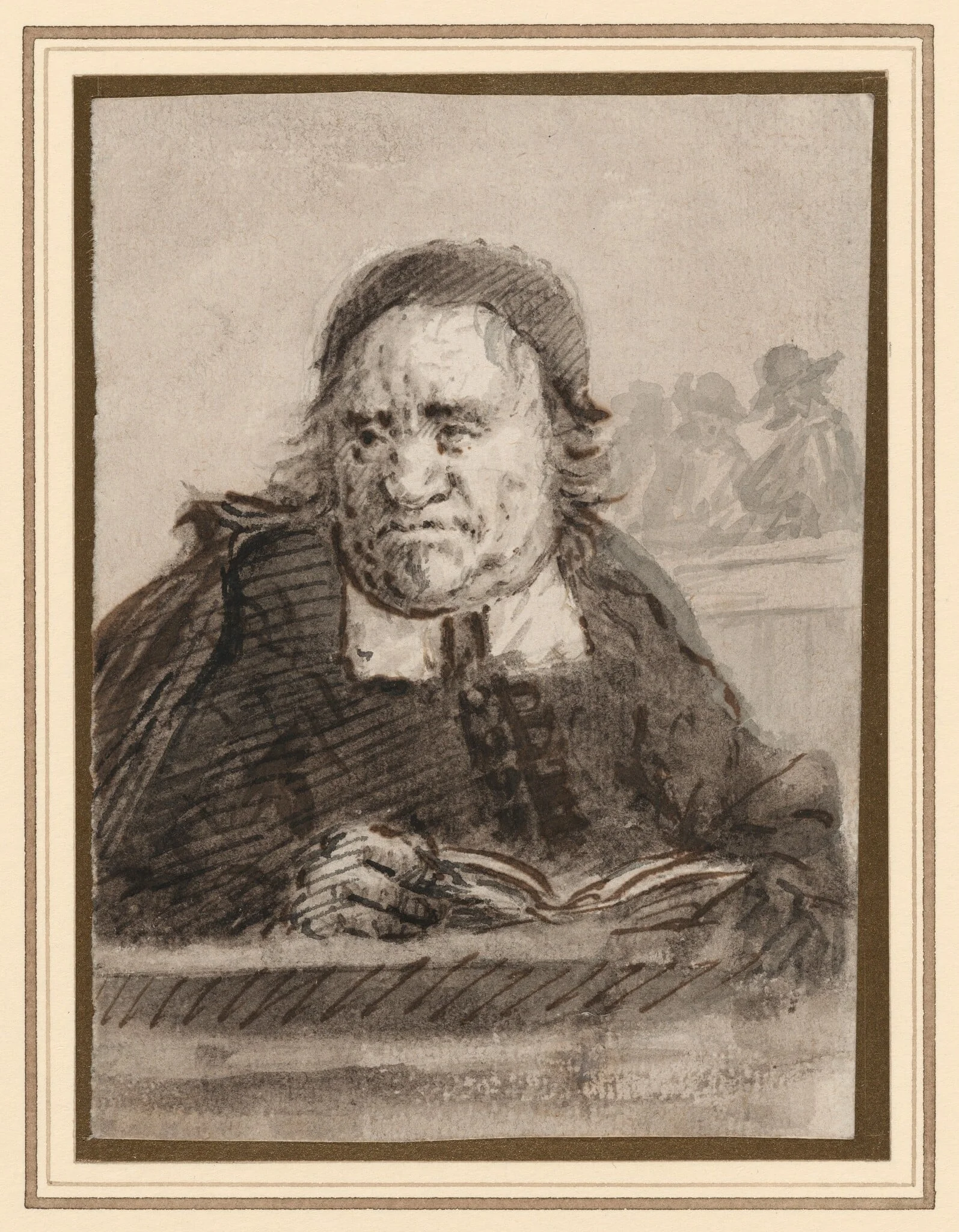 Head Study of a Preacher, detail