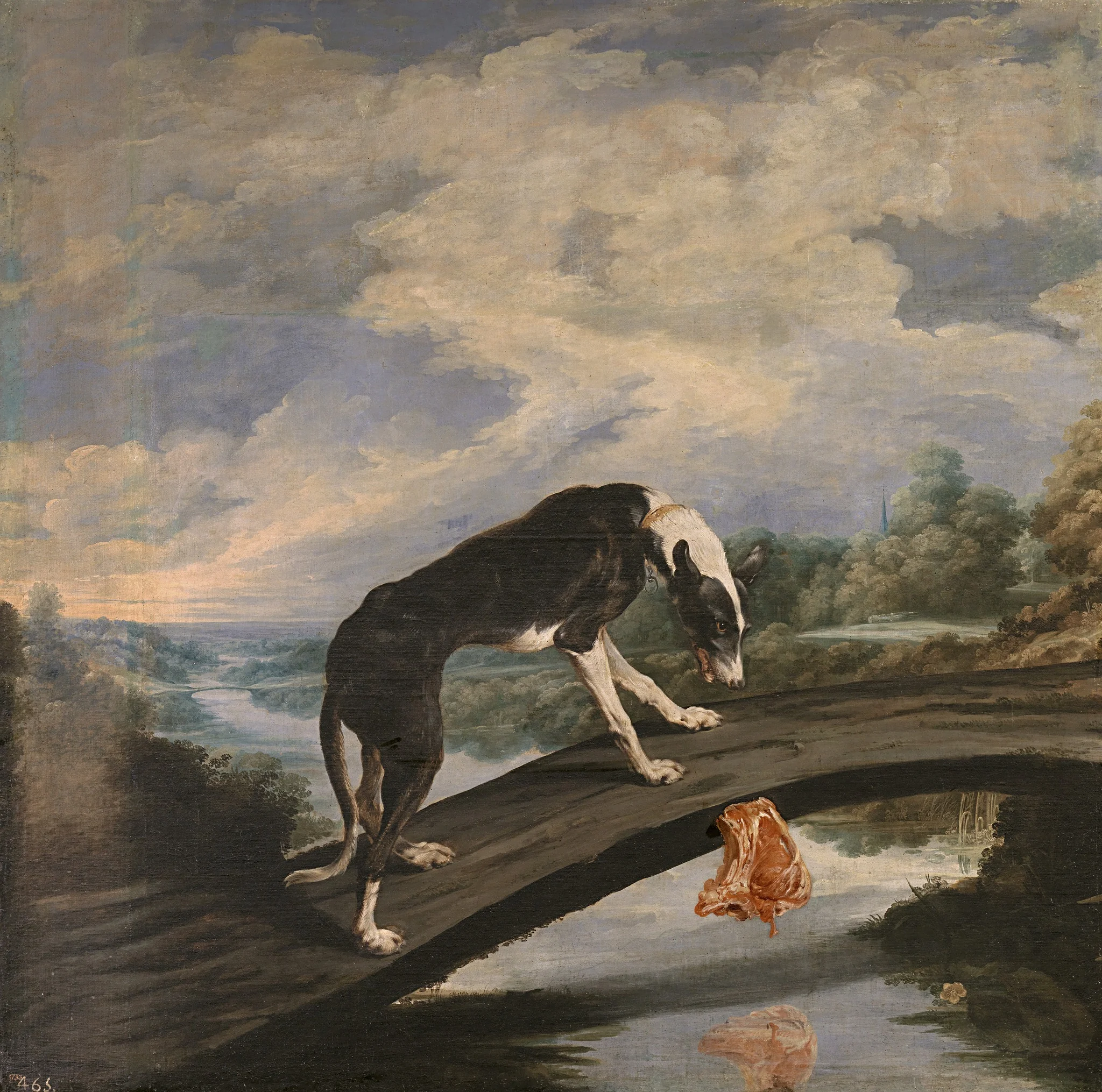 Fable of the dog and the prey, detail