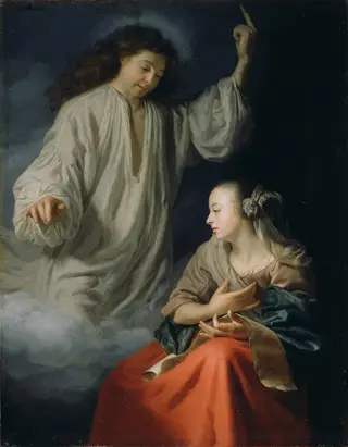 The Annunciation, by Godfried Schalcken, oil, 1660