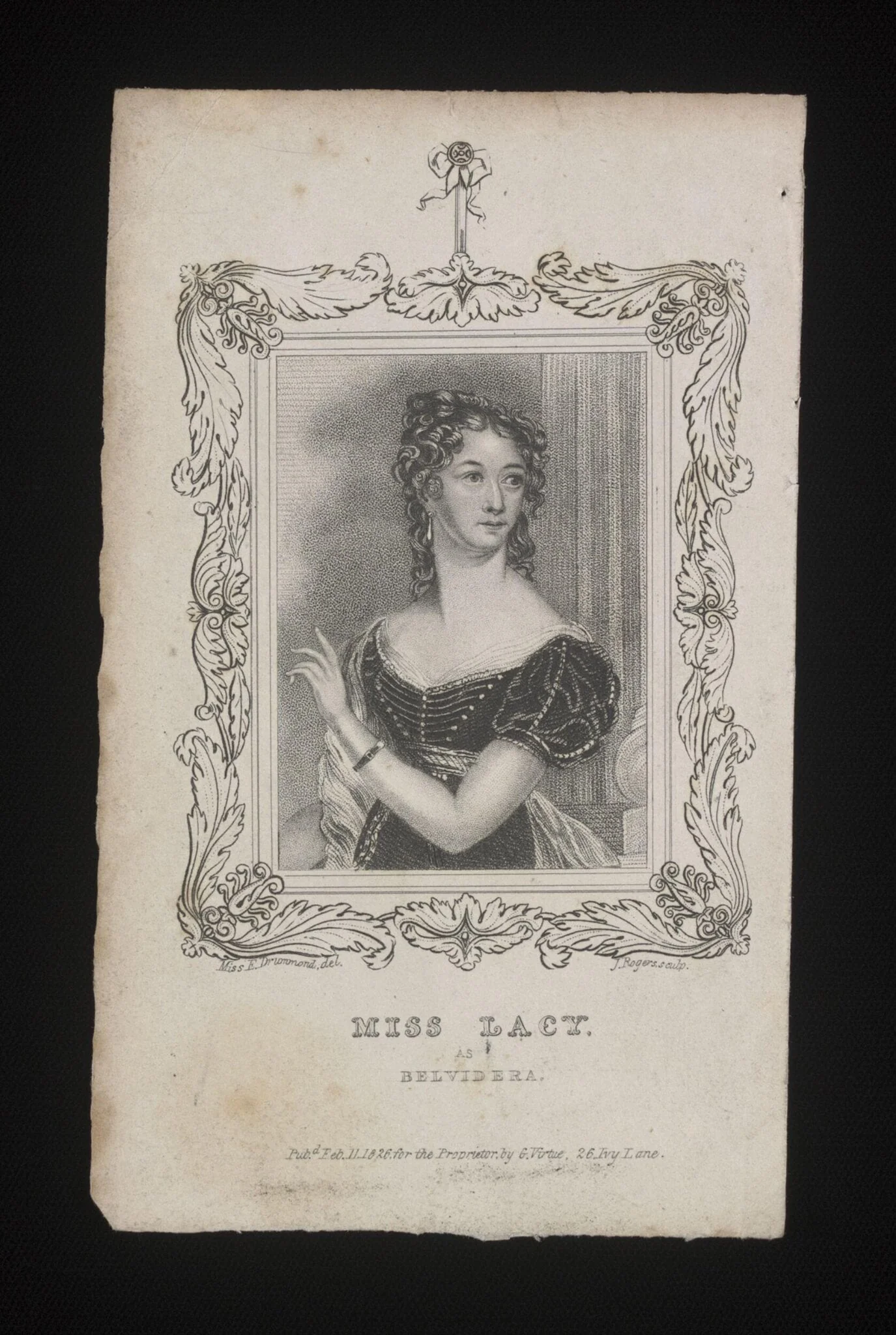 Miss Lacy as Belvidera, detail