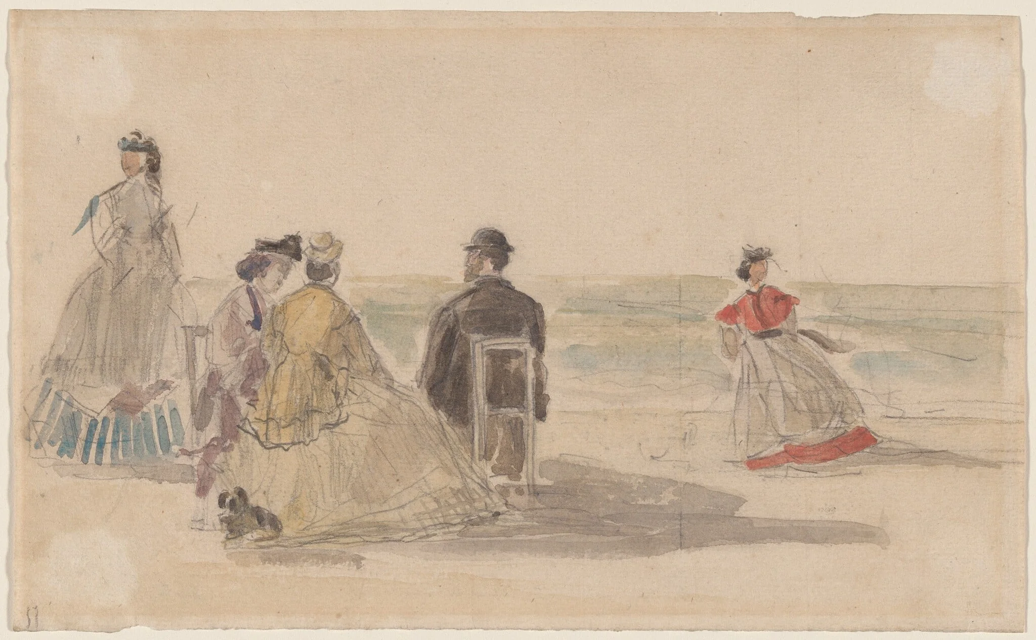 Noon at Deauville, detail