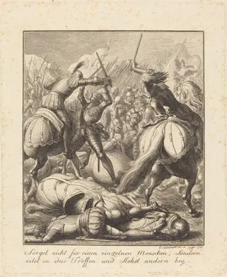 Rudolph of Hapsburg, by Daniel Nikolaus Chodowiecki, ink, 1783