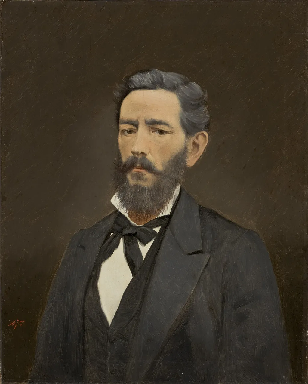 Bust of a Man, by José Ferraz de Almeida Júnior, oil, 1850