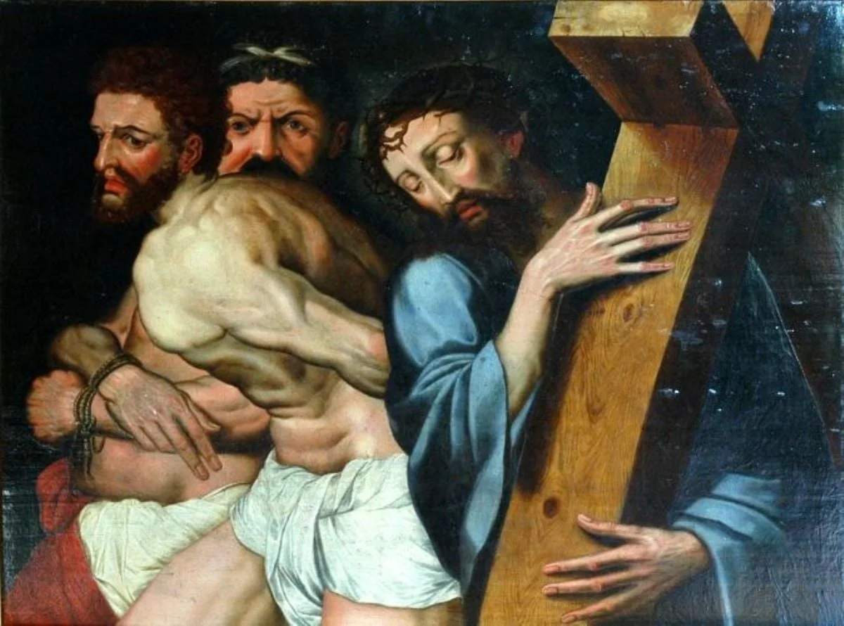 Iisus și cei doi tâlhari, detail