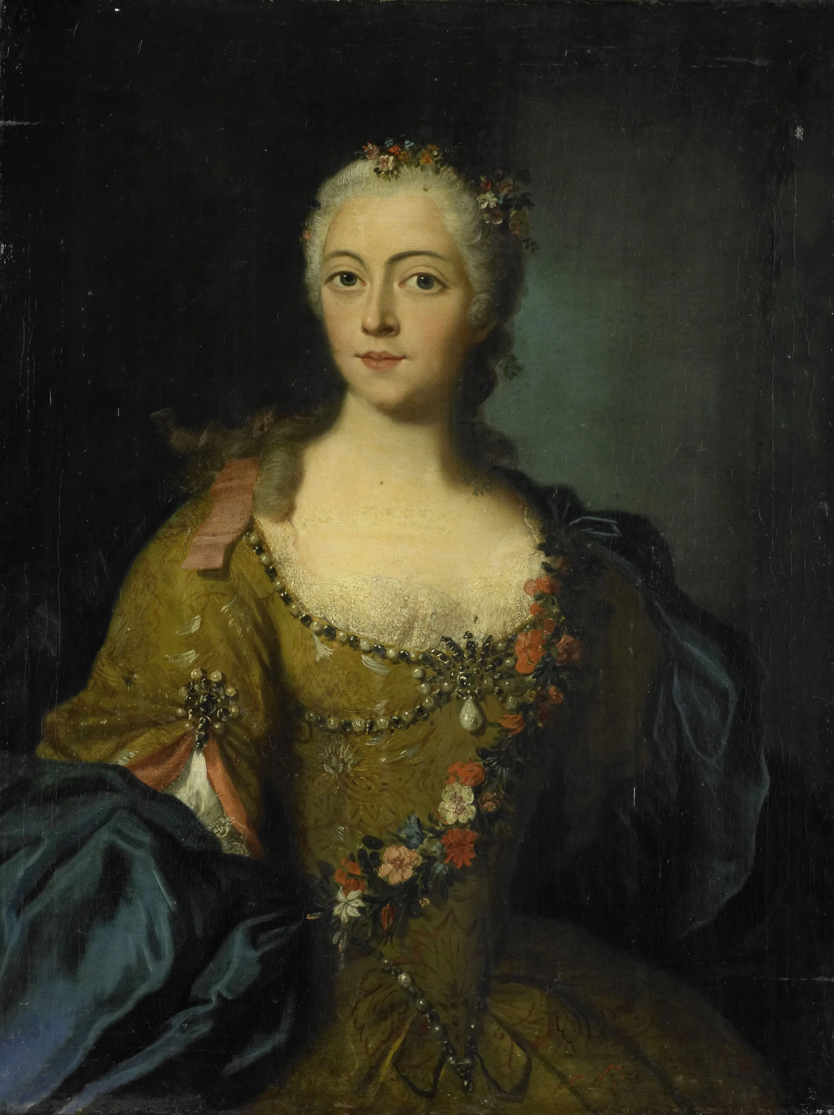 Portret van een vrouw, detail