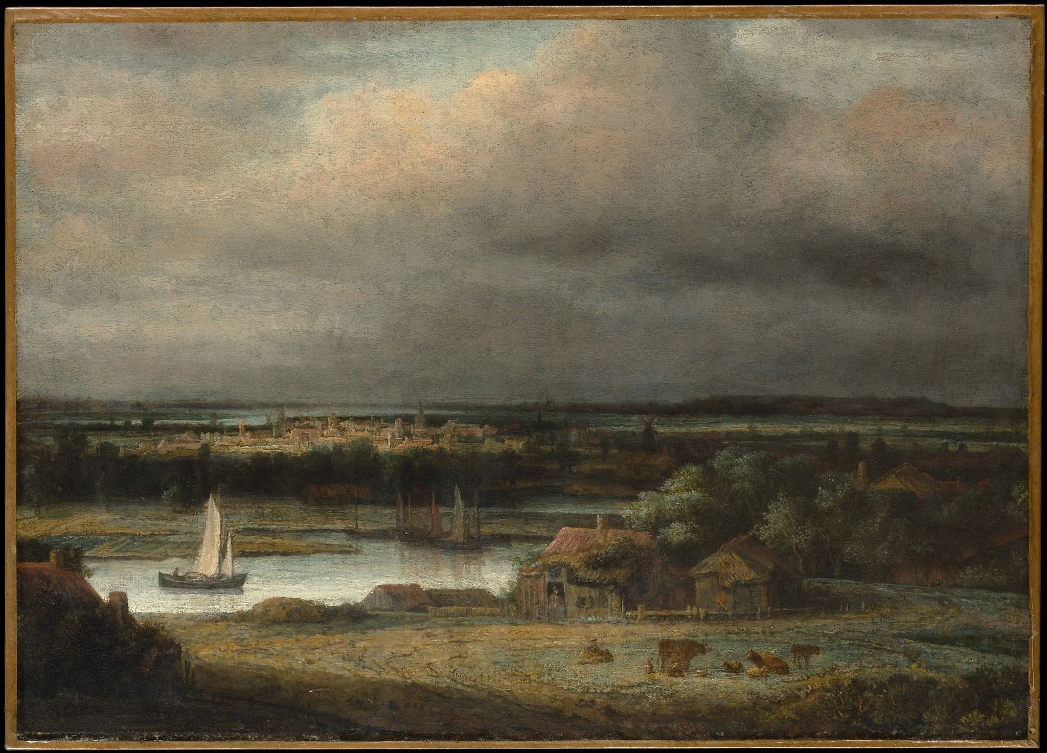Wide River Landscape, detail