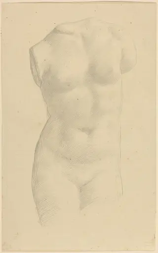 Torso, by Alphonse Legros, graphite, 1874