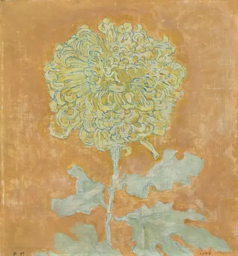 Chrysanthemum, by Piet Mondrian, unspecified, 1924