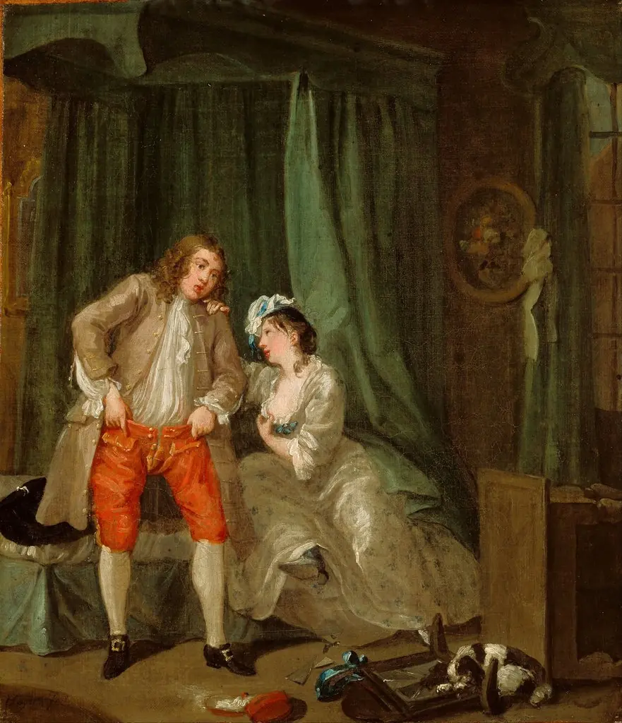 After, by William Hogarth, oil, 1730