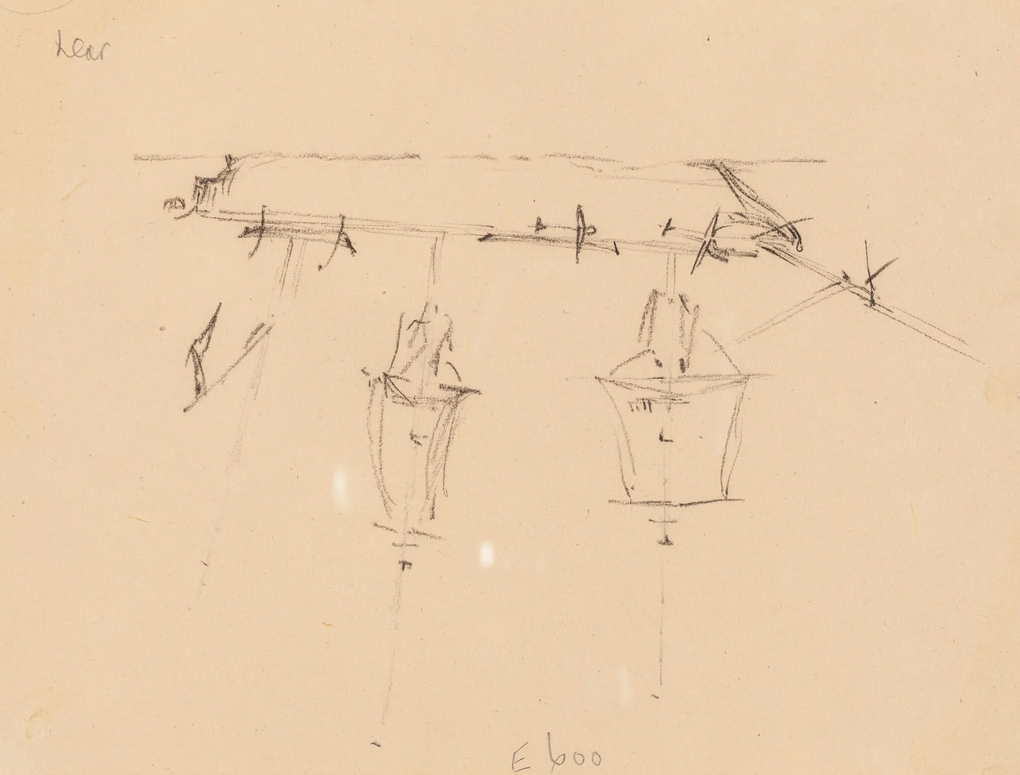 A Sailing Ship [verso], detail