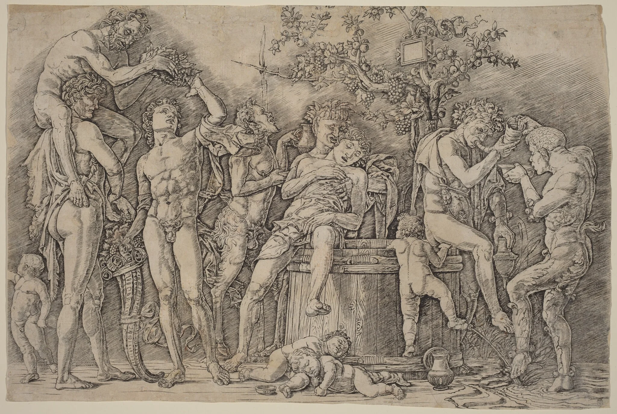 Bacchanal with a Wine Vat, detail